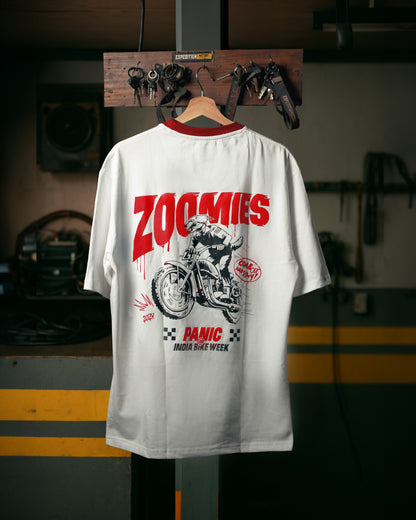 ZOOMIES RACER NECK T-Shirt | Graphic half sleeve T-Shirt |
